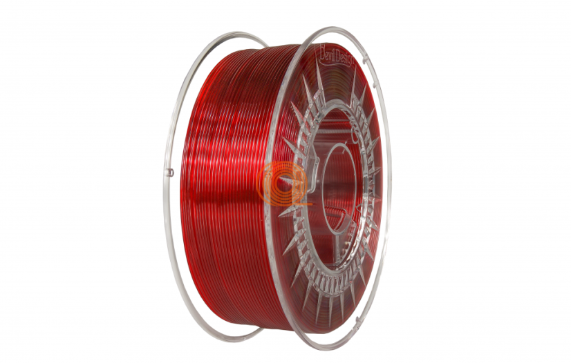 Filament DevilDesign PETG Rubínově Červená Transparentní [1,75mm, 1kg]