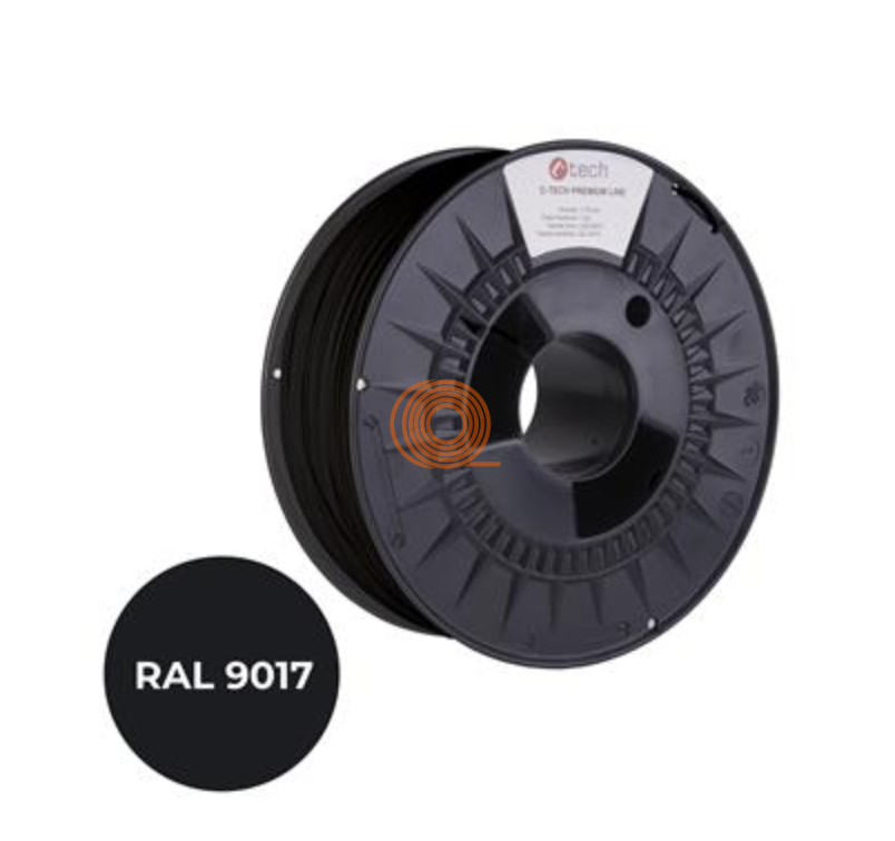Filament C-TECH Premium Line ASA Traffic Black [1,75mm, 1kg]