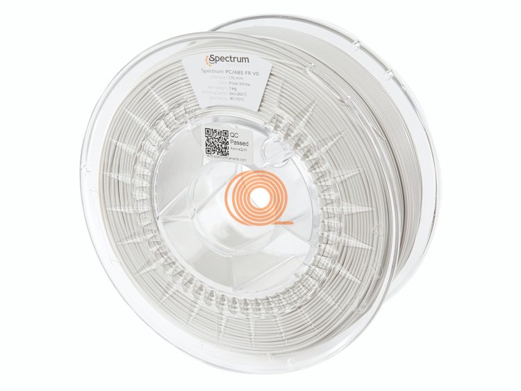 Filament Spectrum PC/ABS FR Bílá [1,75mm, 1kg]