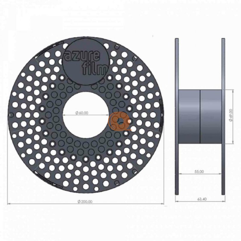 Filament AzureFilm PCTG Przezroczysty [1,75mm, 1kg]