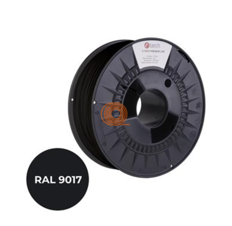 Filament C-TECH Premium Line ABS Traffic Black [1,75mm, 1kg]