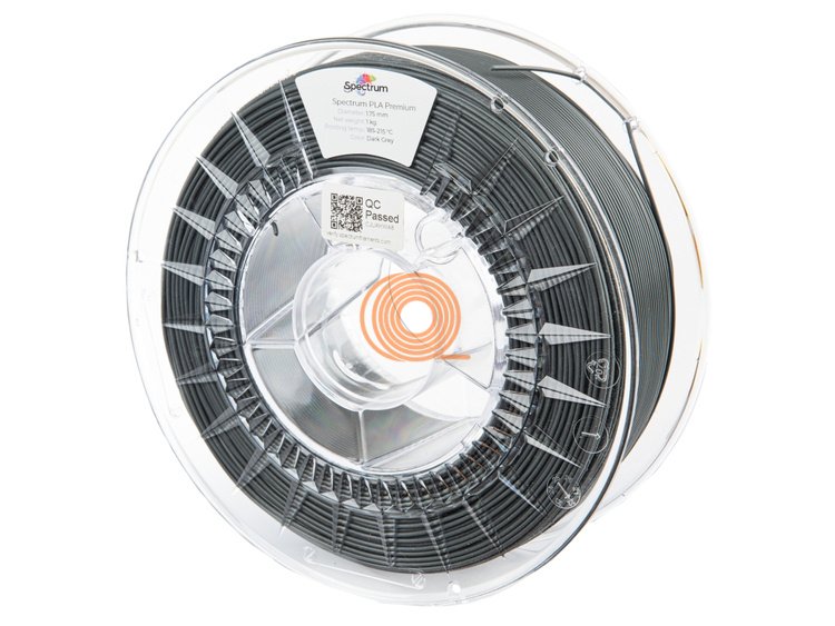 Filament Spectrum PLA Premium Tmavě Šedá [1,75mm, 1kg]