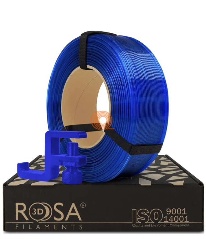 Filament ROSA3D PCTG Modrá priehľadná Refill [1,75mm, 1kg]