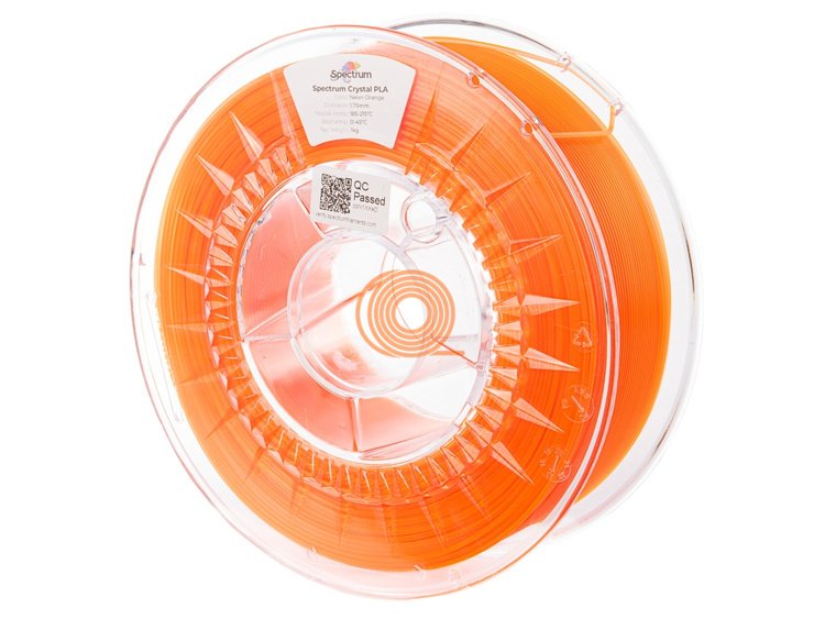 Filament Spectrum PLA Premium Crystal Neon Orange [1,75mm, 1kg]