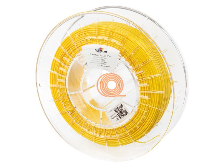Filament Spectrum S-Flex TPU-85A Żółty Bahama [1,75mm, 0.5kg]