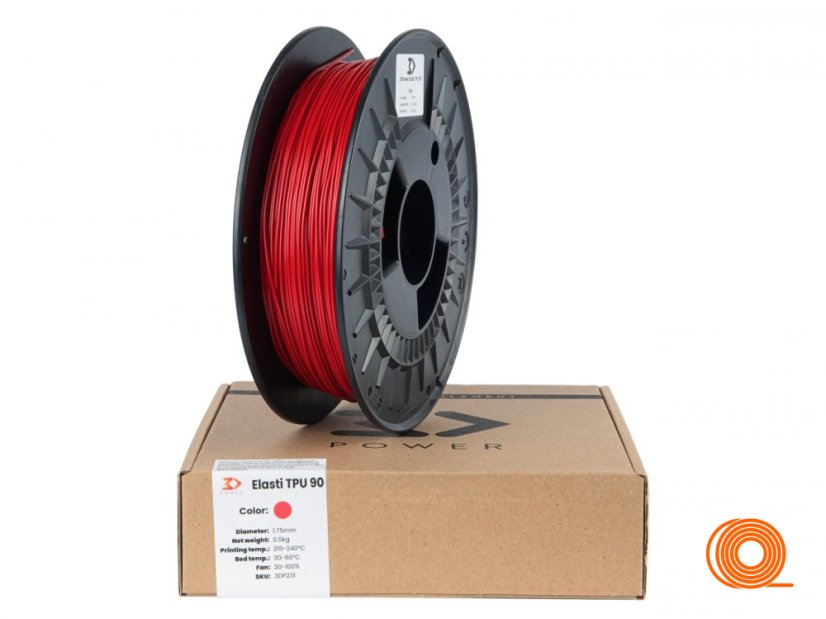 Filament 3DPower TPU 90 Červená
