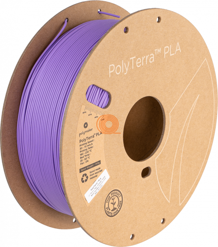 Filament Polymaker PolyTerra PLA Levandulově Fialová [1,75mm, 1kg]