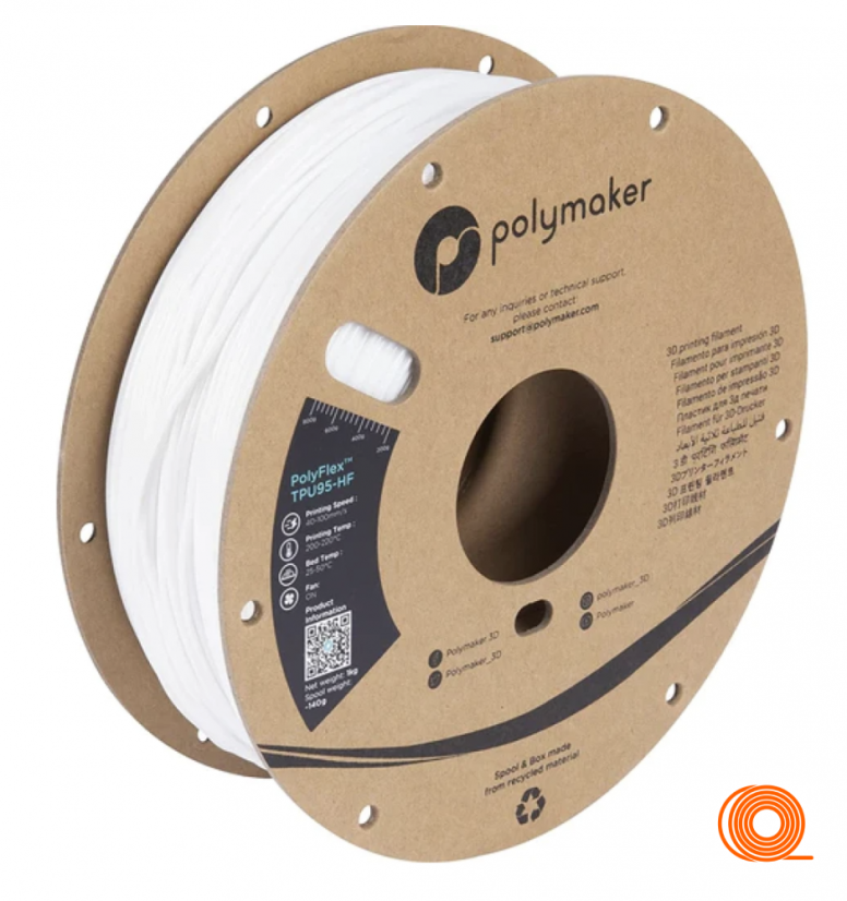 Filament Polymaker PolyFlex TPU-95A Vysokorychlostní Bílá