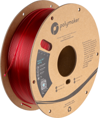Filament Polymaker PolyLite PETG Transparentní Červená [1,75mm, 1kg]