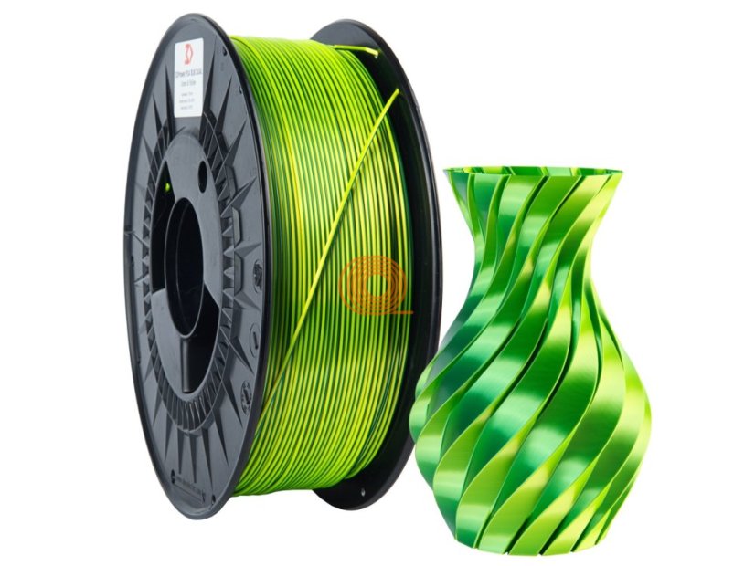 Filament 3DPower SILK Dual Color Zelená&Žlutá [1,75mm, 1kg]