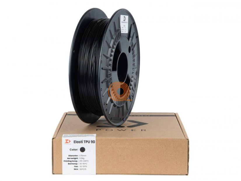 Filament 3DPower TPU 90 Czarny [1,75mm, 0.5kg]