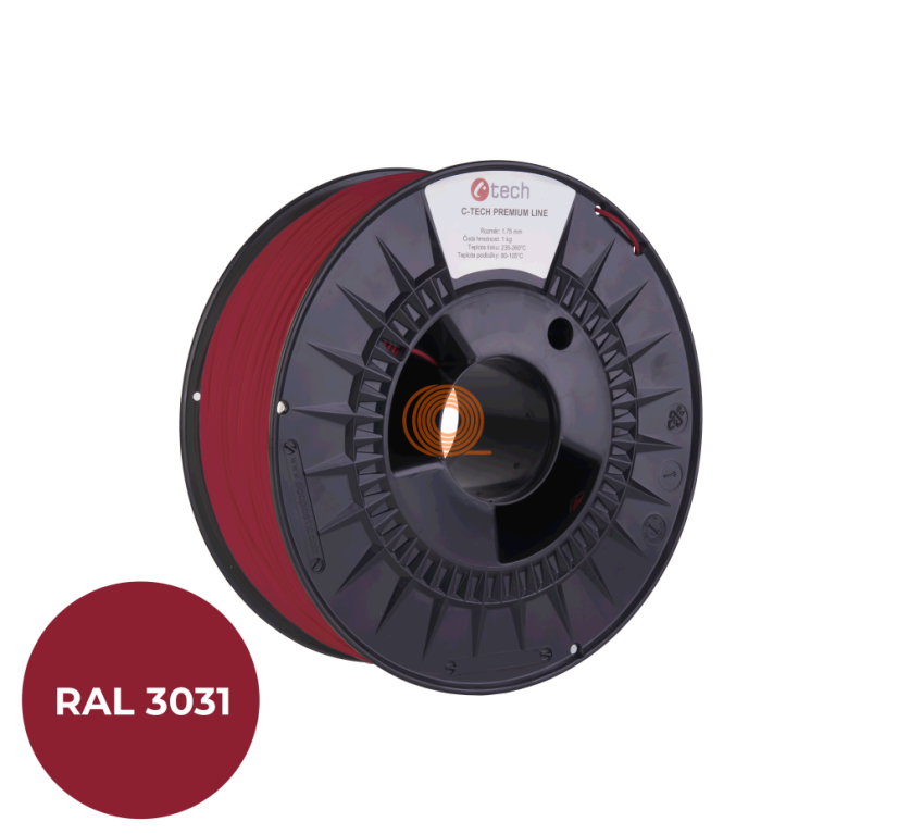 Filament C-TECH Premium Line FLEX Oriental Red [1,75mm, 1kg]