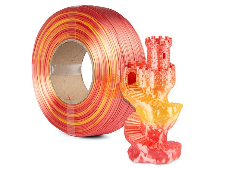 Filament Spectrum SILK RAINBOW Fire Red Refill [1,75mm, 1kg]