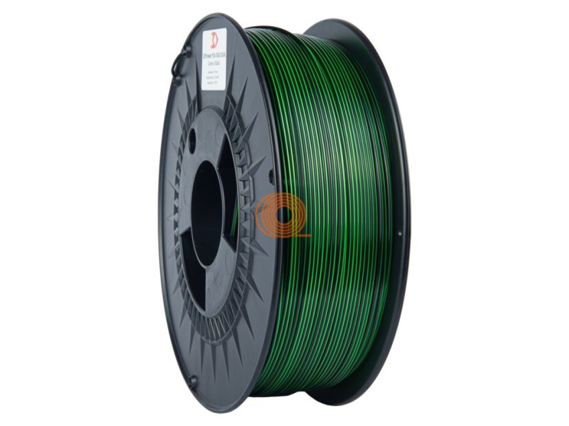 Filament 3DPower SILK Dual Color Zelená&Čierna [1,75mm, 1kg]