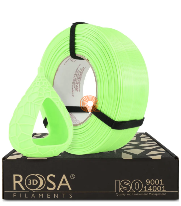 Filament ROSA3D PETG Standard HS Neónová zelená Refill [1,75mm, 1kg]