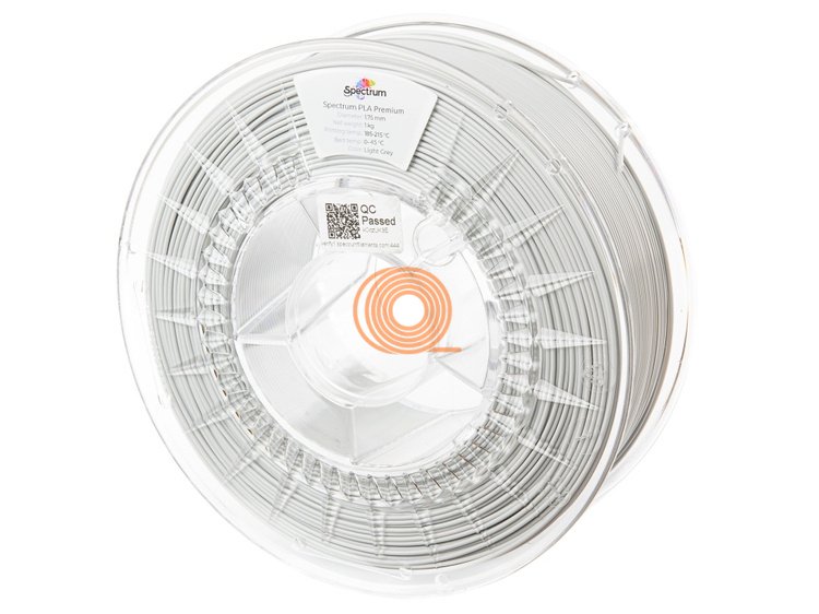 Filament Spectrum PLA Premium Světle Šedá [1,75mm, 1kg]