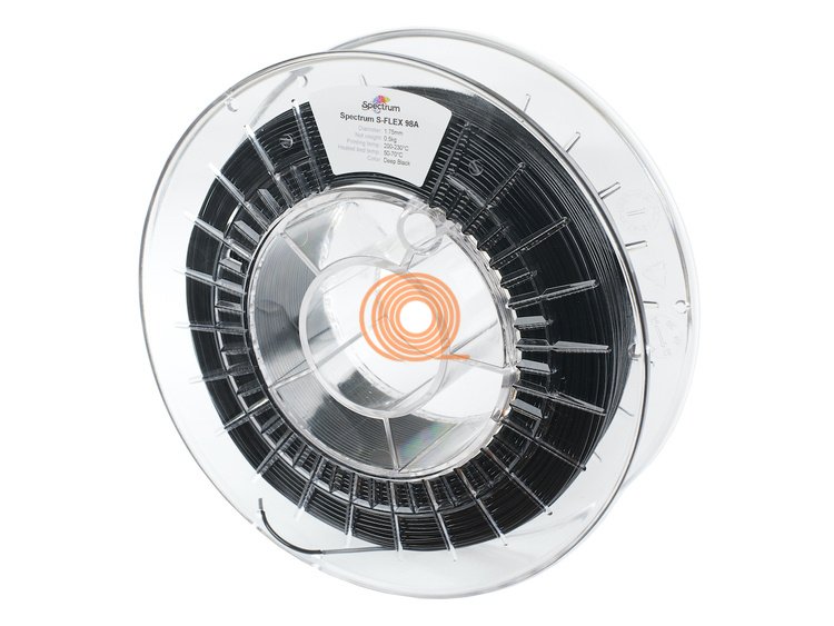 Filament Spectrum S-Flex TPU-98A Deep Black [1,75mm, 0.5kg]