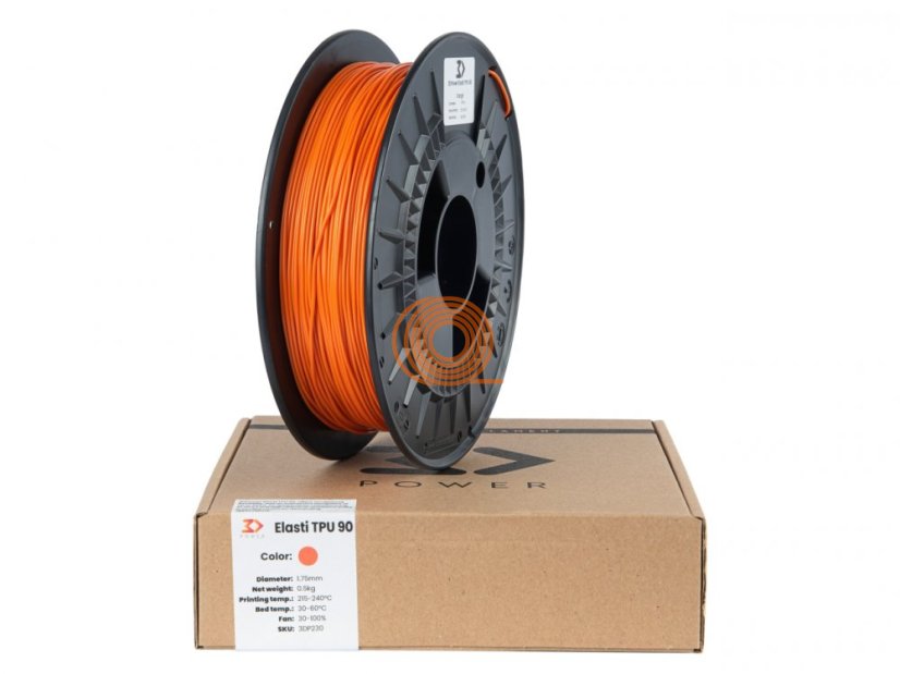 Filament 3DPower TPU 90 Oranžová [1,75mm, 0.5kg]