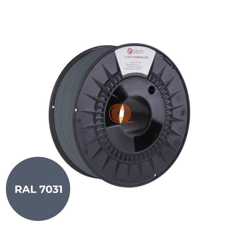 Filament C-TECH Premium Line PLA Šedo Modrá [1,75mm, 1kg]