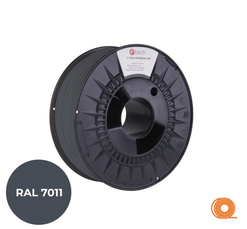 Filament C-TECH Premium Line PETG Ocelová Šedá