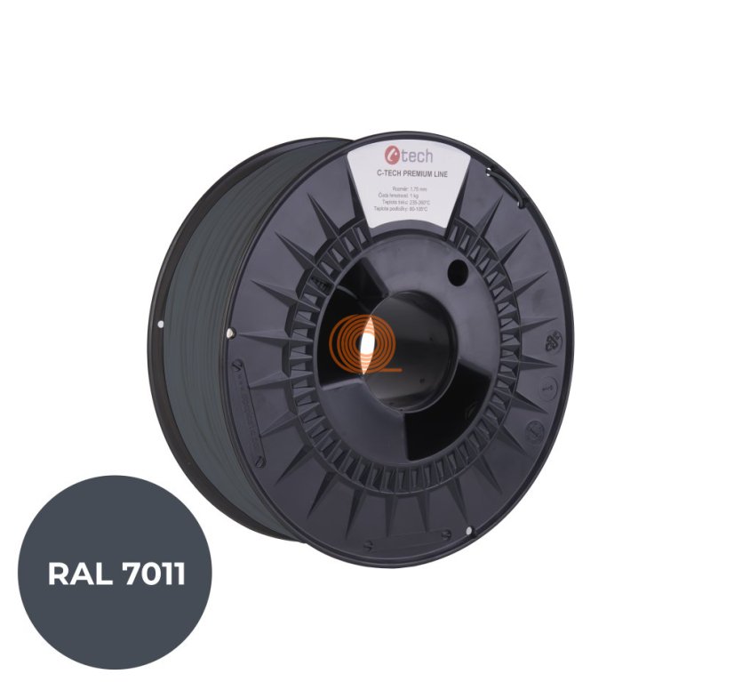 Filament C-TECH Premium Line PETG Iron Grey [1,75mm, 1kg]