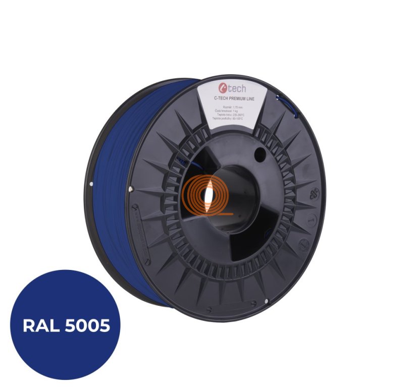 Filament C-TECH Premium Line ASA Signální Modrá [1,75mm, 1kg]