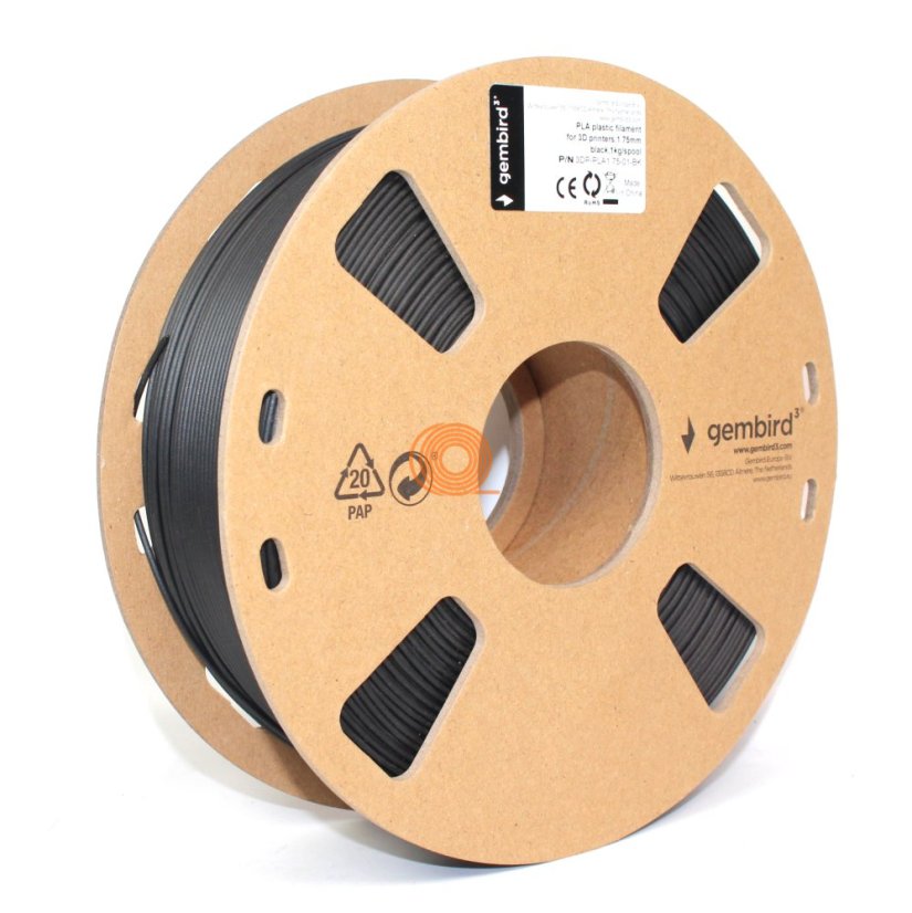 Filament Gembird PLA Czarny [1,75mm, 1kg]