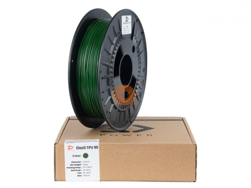Filament 3DPower TPU 90 Green [1,75mm, 0.5kg]