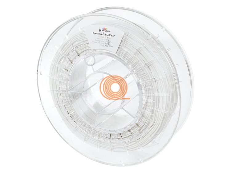 Filament Spectrum S-Flex TPU-85A Polar White [1,75mm, 0.5kg]