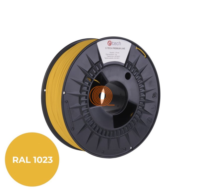 Filament C-TECH Premium Line ASA Dopravní Žlutá [1,75mm, 1kg]