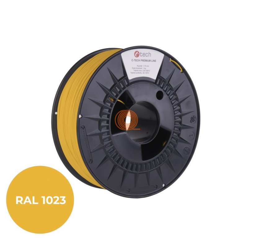Filament C-TECH Premium Line ABS Traffic Yellow [1,75mm, 1kg]