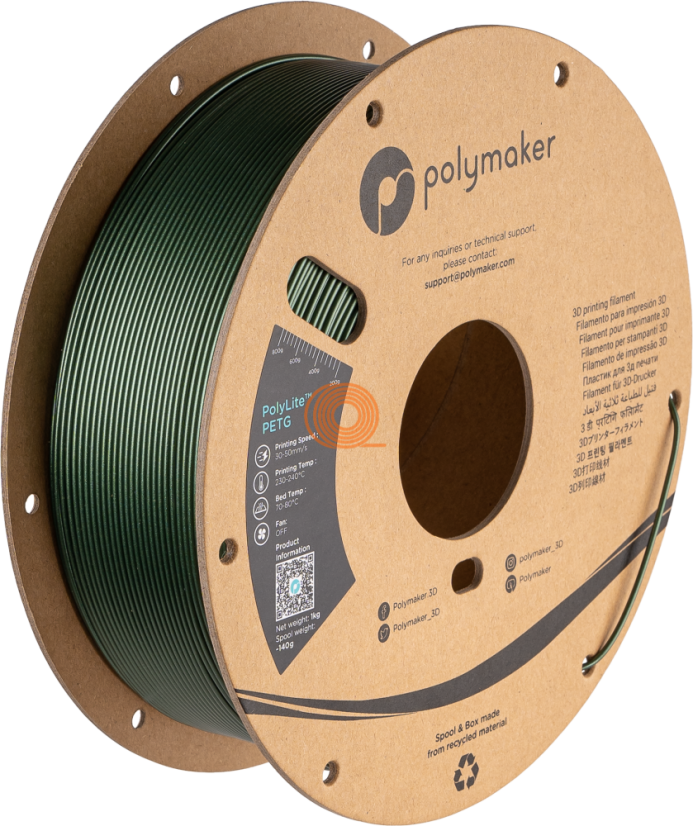 Filament Polymaker PolyLite PETG Dunkelgrün [1,75mm, 1kg]