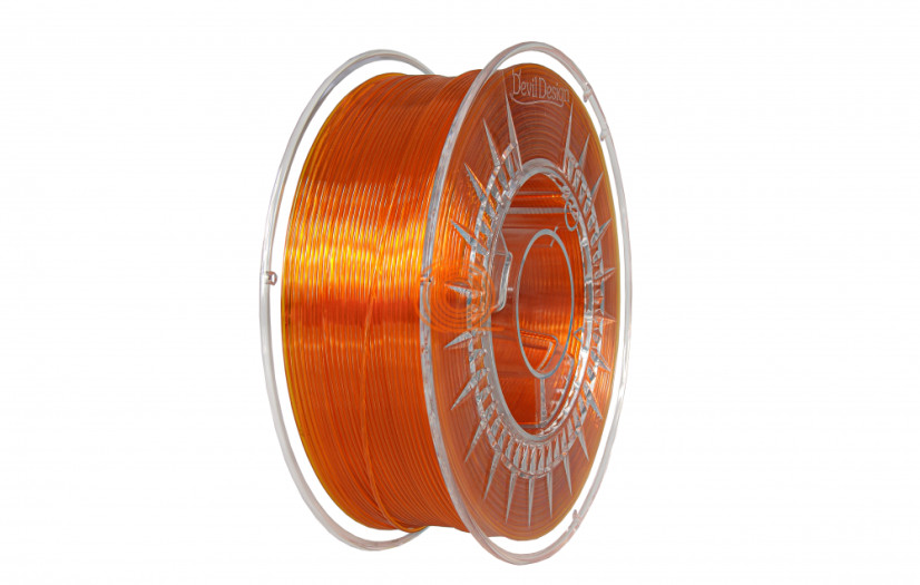 Filament DevilDesign PETG Bright Orange Transparent [1,75mm, 1kg]