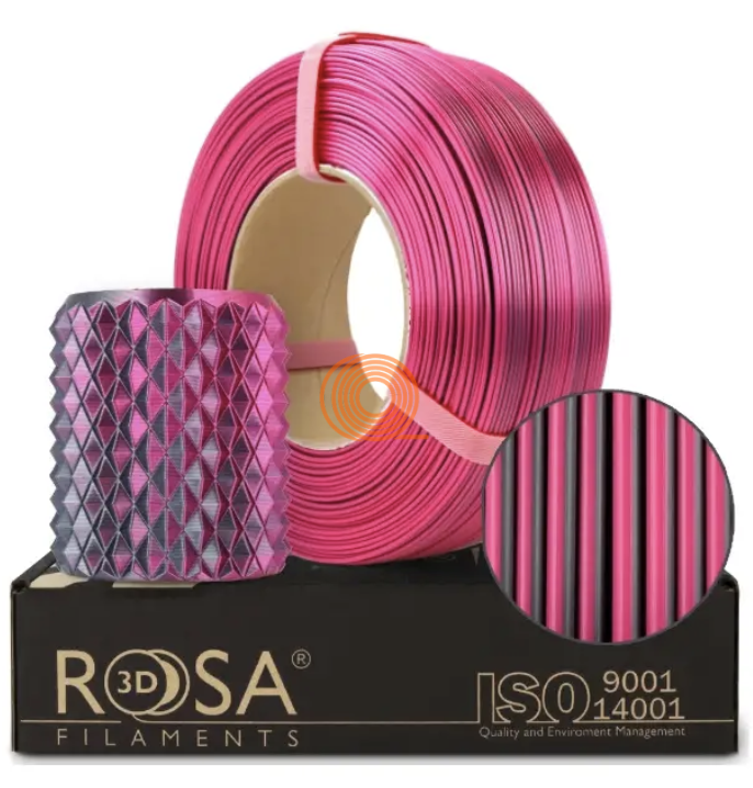 Filament ROSA3D SILK Magic Mistyczny Fioletowy Refill [1,75mm, 1kg]
