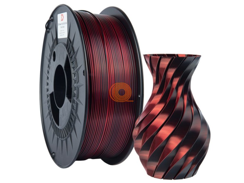 Filament 3DPower SILK Dual Color Czerwony&Czarny [1,75mm, 1kg]