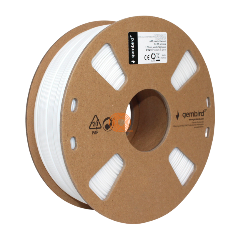 Filament Gembird ABS Biała [1,75mm, 1kg]