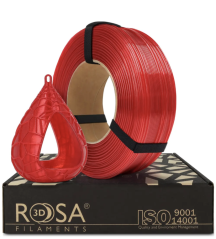 Filament ROSA3D PETG Standard HS Czerwony Transparent Refill [1,75mm, 1kg]