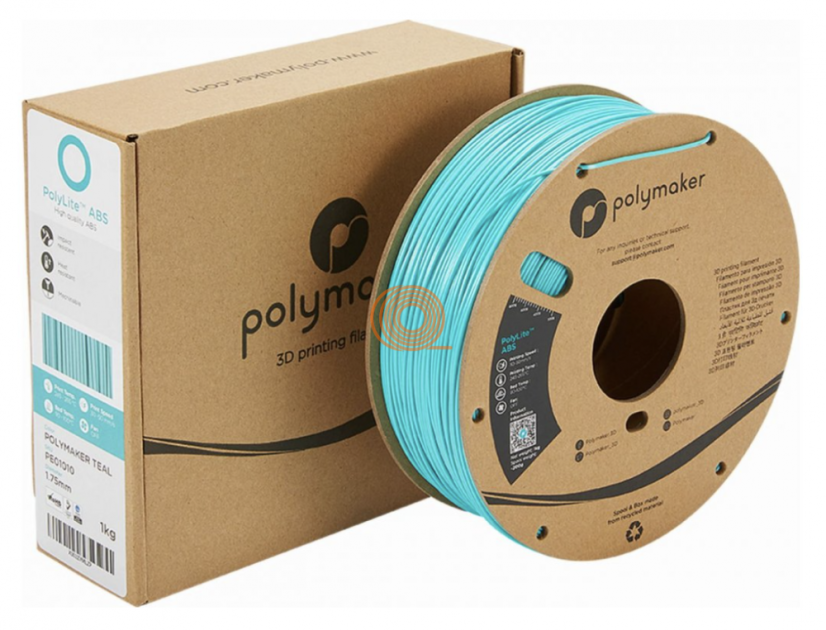Filament Polymaker PolyLite ABS Teal [1,75mm, 1kg]