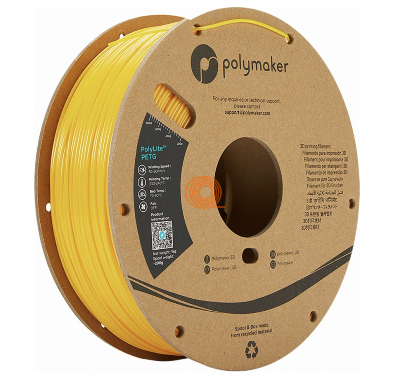 Filament Polymaker PolyLite ABS Gelb [1,75mm, 1kg]