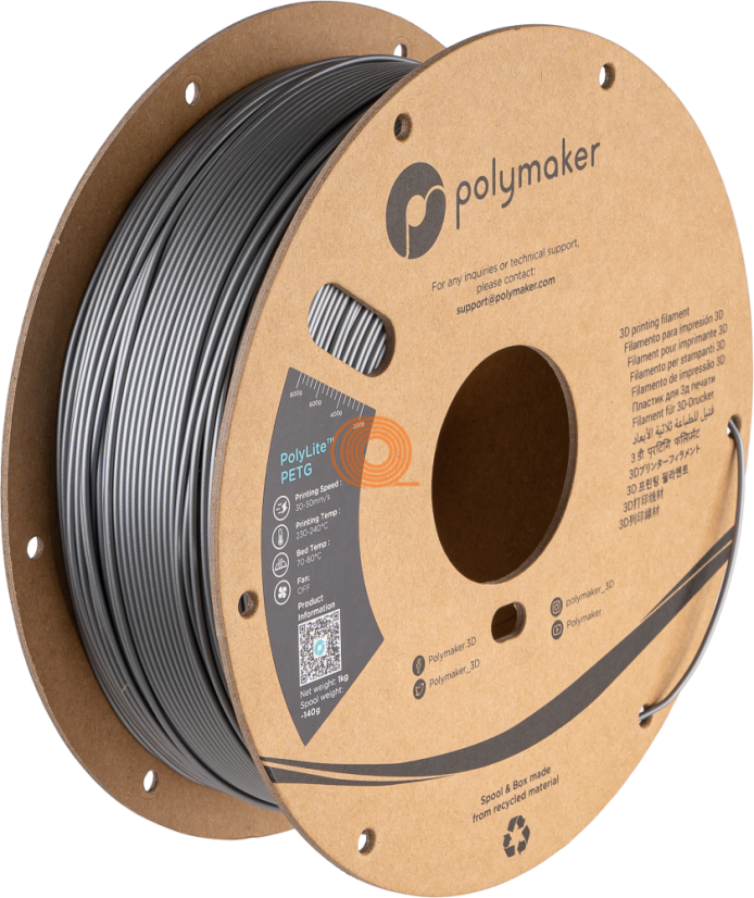 Filament Polymaker PolyLite PETG Srebro [1,75mm, 1kg]