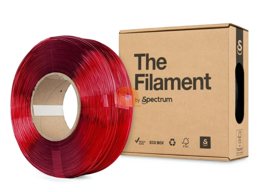 Filament TheFilament PETG Transparentes Rot Refill [1,75mm, 1kg]