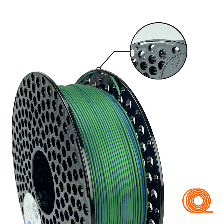 Filament AzureFilm PLA Dual Perleťově Modrá - Zelená