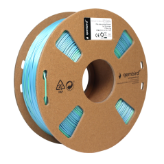 Filament Gembird SILK Rainbow Modrá/Zelená [1,75mm, 1kg]