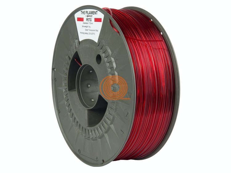 Filament TheFilament PETG Przezroczysty Czerwony [1,75mm, 1kg]