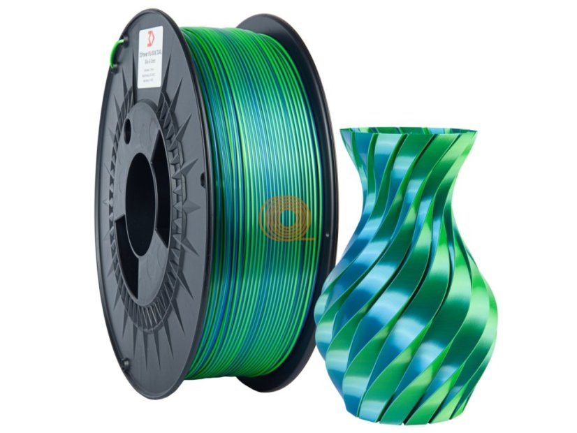 Filament 3DPower SILK Dual Color Modrá&Zelená [1,75mm, 1kg]