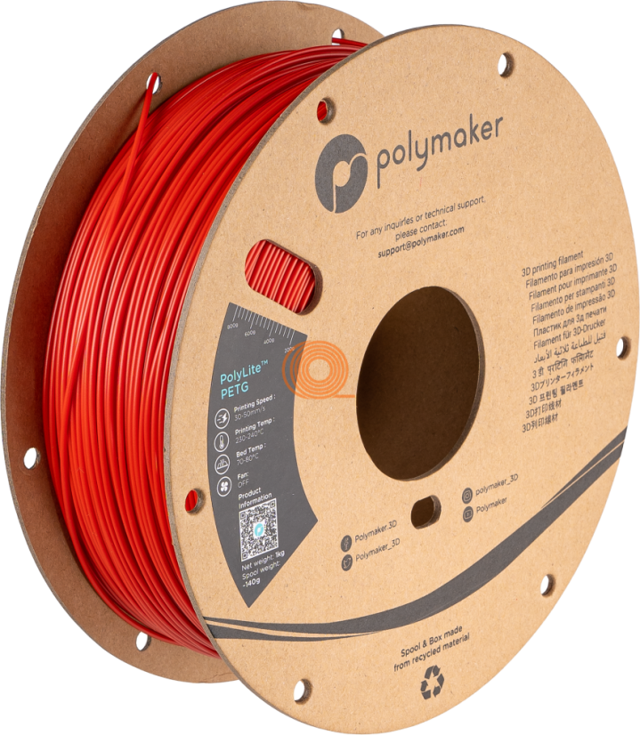 Filament Polymaker PolyLite PETG Czerwony [1,75mm, 1kg]