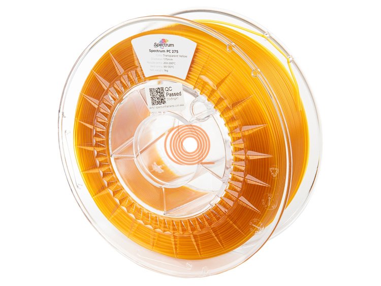 Filament Spectrum PC 275 Transparentní Žlutá [1,75mm, 1kg]