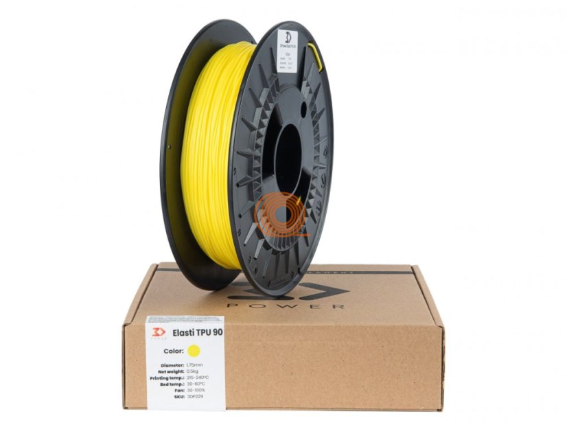 Filament 3DPower TPU 90 Žlutá [1,75mm, 0.5kg]