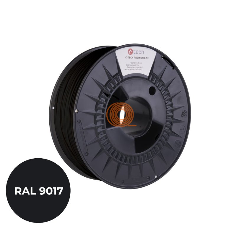 Filament C-TECH Premium Line PA6 Dopravní Černá [1,75mm, 1kg]