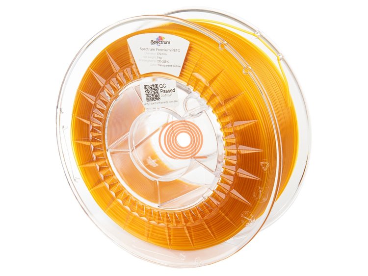 Filament Spectrum PET-G Premium Transparent Yellow [1,75mm, 1kg]